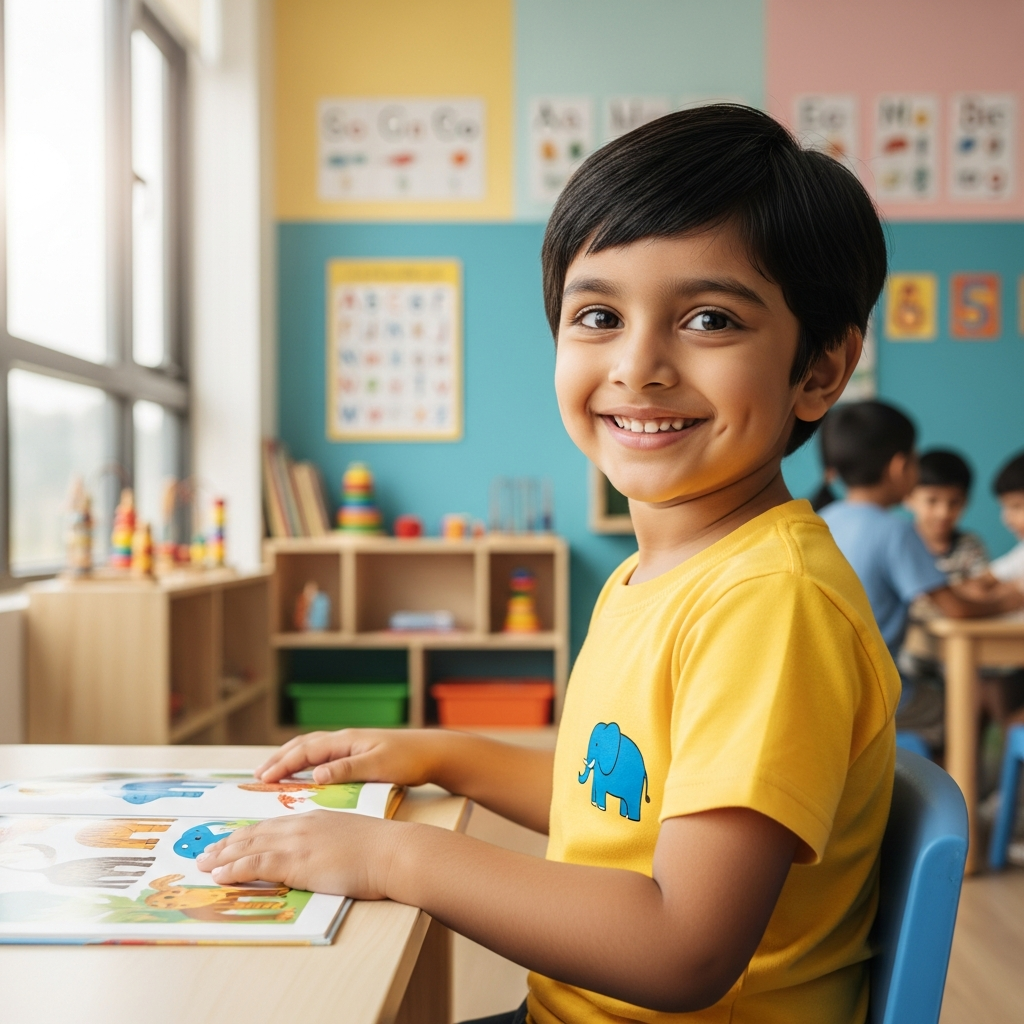 Happy student using Schoolway portal